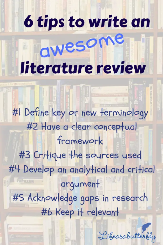 top tips for writing a literature review